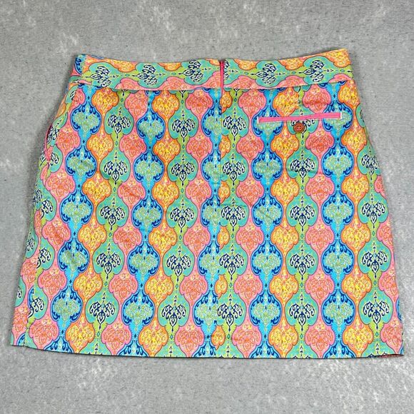 Peter Millar Skirt Womens Size 12 Multicolor Floral Print Golf Tennis Stretch - Picture 9 of 11